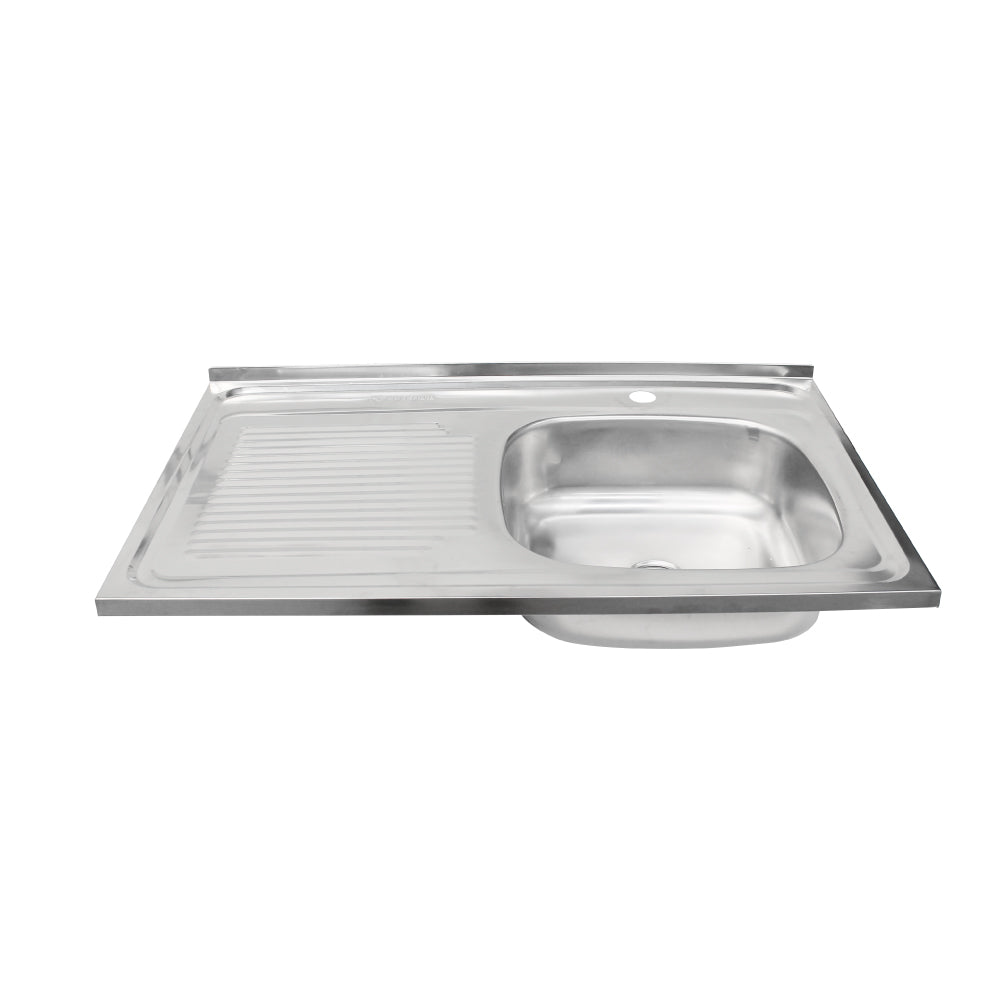 Lavaplatos Sobreponer Inox 80x50 Izquierdo con Desagüe