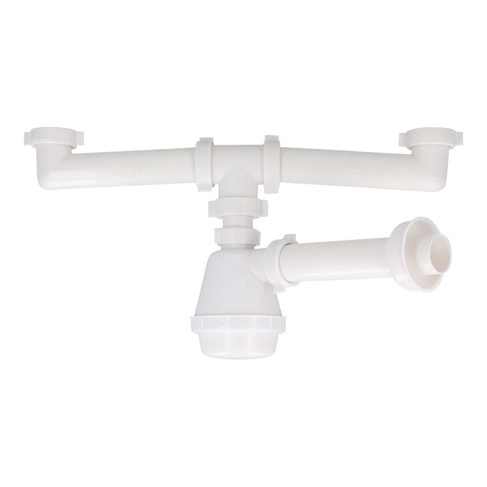 Sifón Lavaplatos PP 1 1/2&#39;&#39; con Entrada Doble