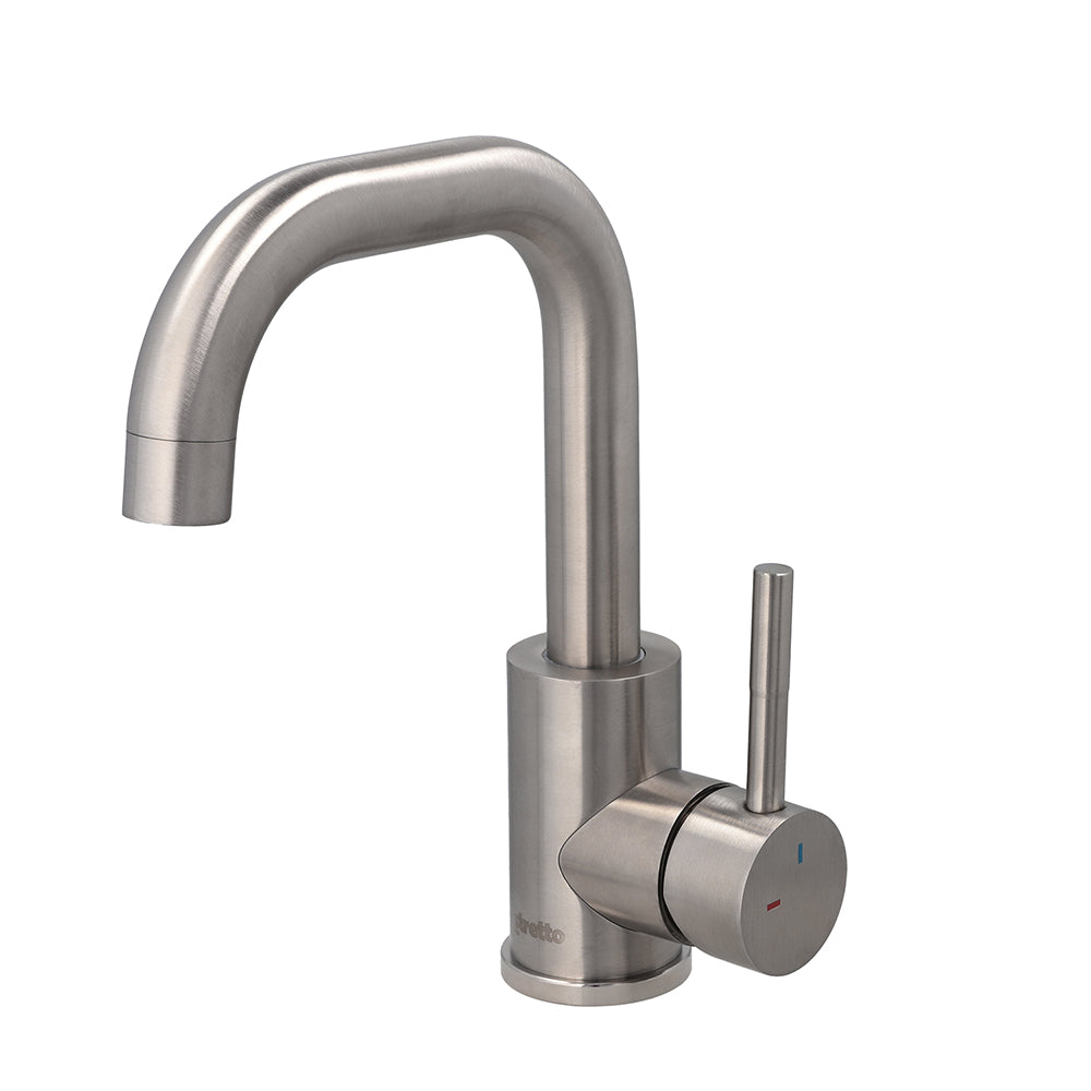 Monomando Lavamanos Novara Inox Satinado