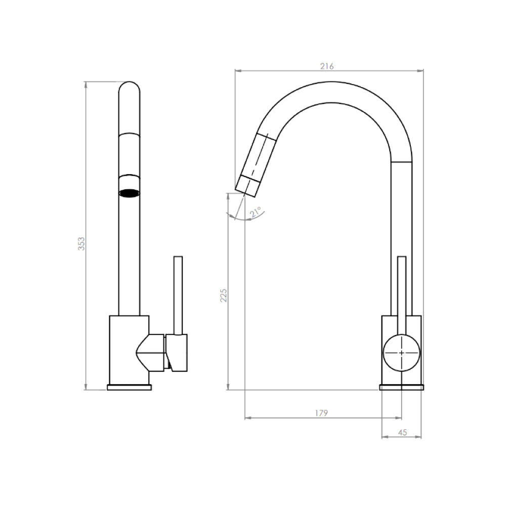 Monomando Lavaplatos Coparo Inox Satinado