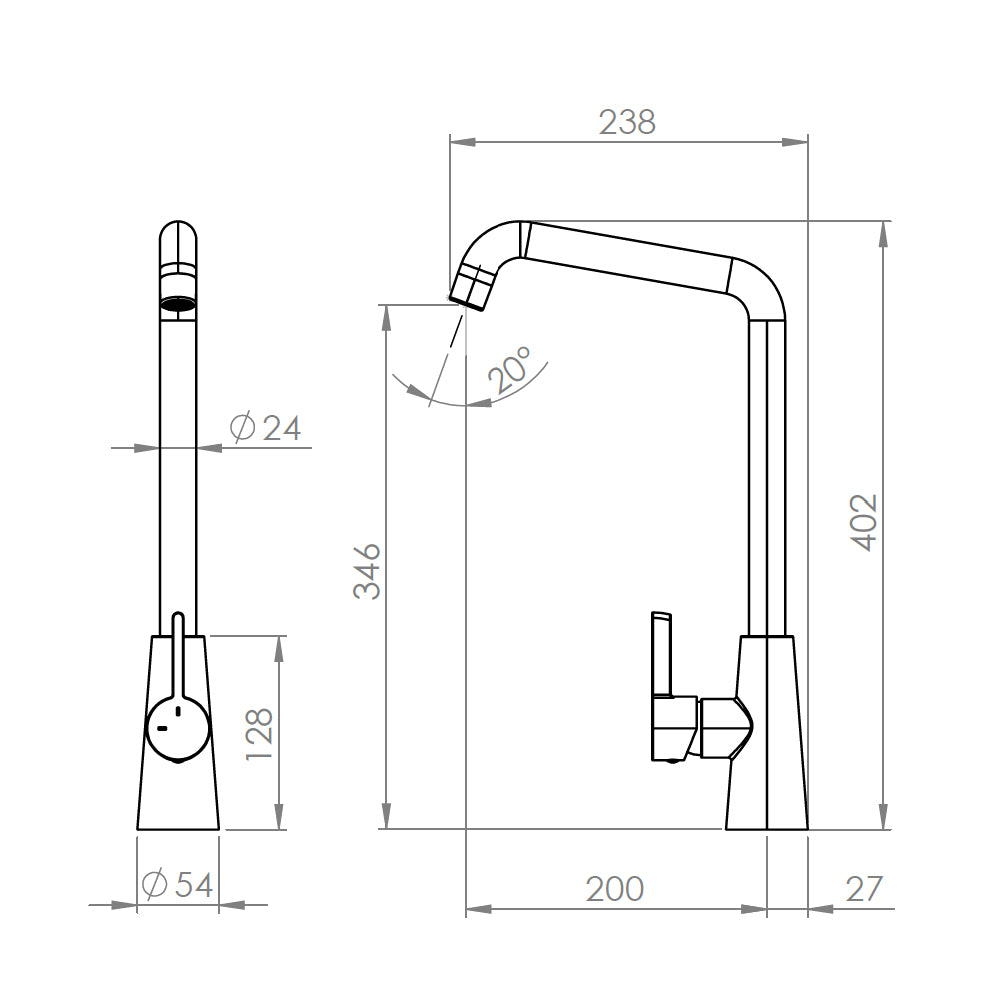 Monomando Lavaplatos Vizzini Cromo