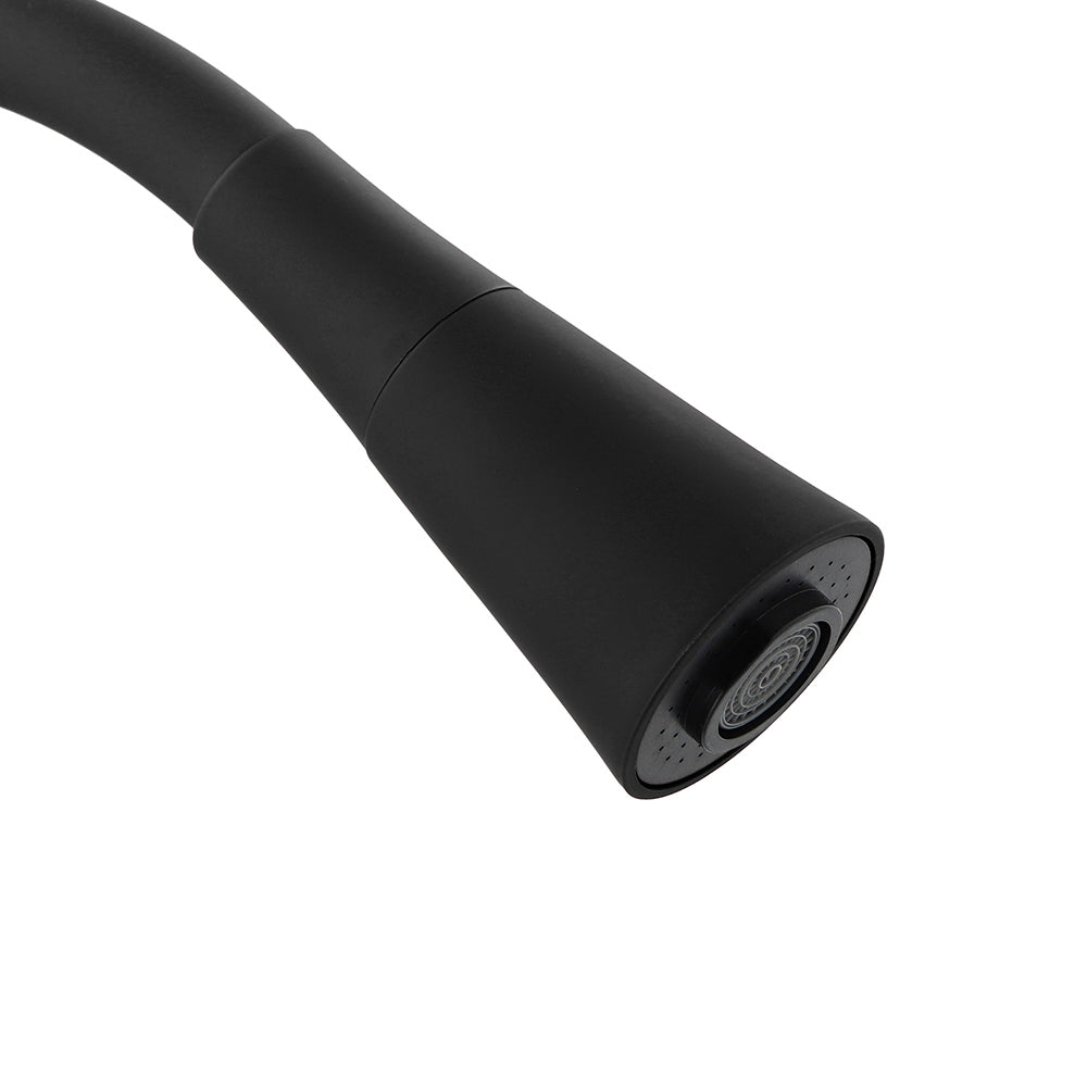 Monomando Lavaplatos Oregon Flex Duo Cromo/Negro Mate