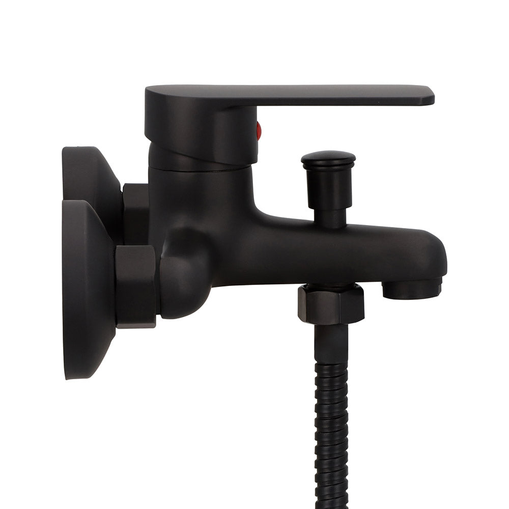 Monomando Tina Ducha Queens Negro Mate