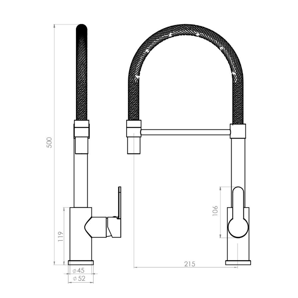 Monomando Lavaplatos Flexible Arsoli Cromo