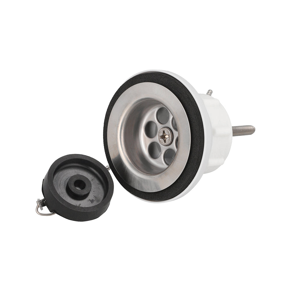 Desague Lavamanos Universal PP 1 1/4&quot; con Rejilla y Tapón