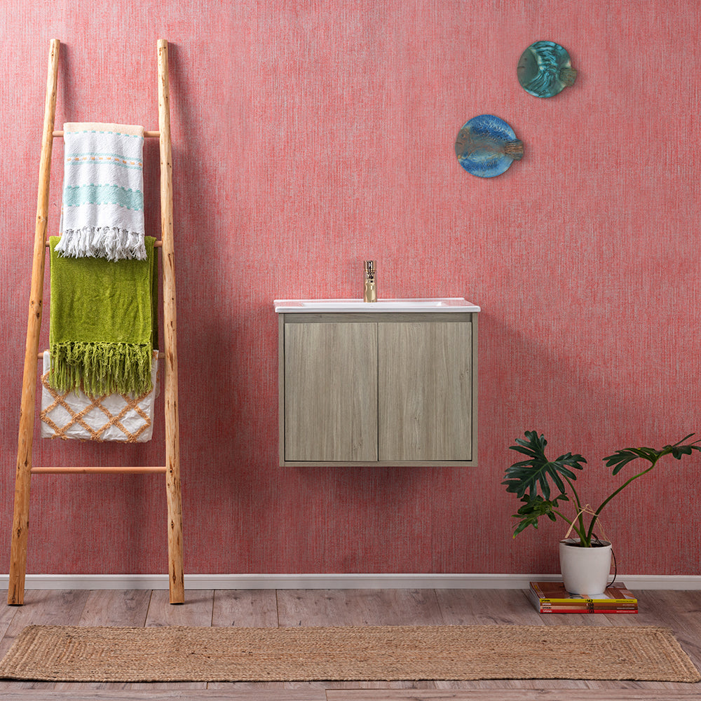 Mueble Vanitorio Amélie Acácia + Cubierta 90x46x45 cm