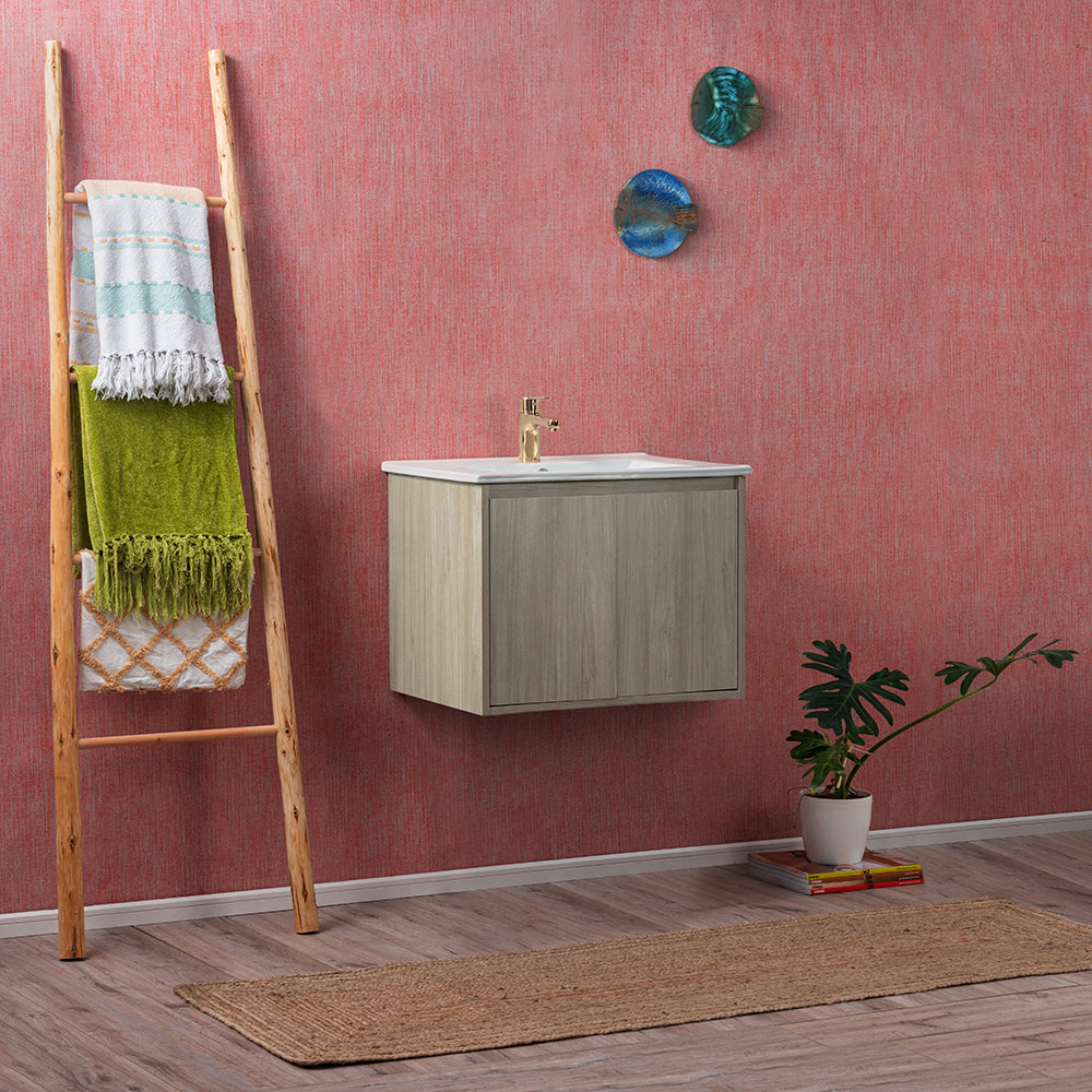 Mueble Vanitorio Amélie Acácia + Cubierta 90x46x45 cm