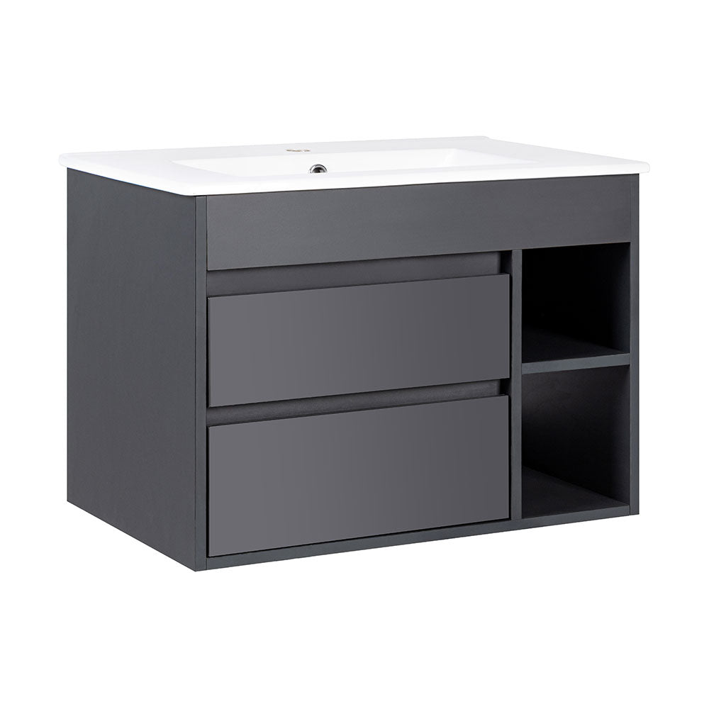 Mueble Vanitorio Paris Dark Grey + Cubierta 60x46x50 cm