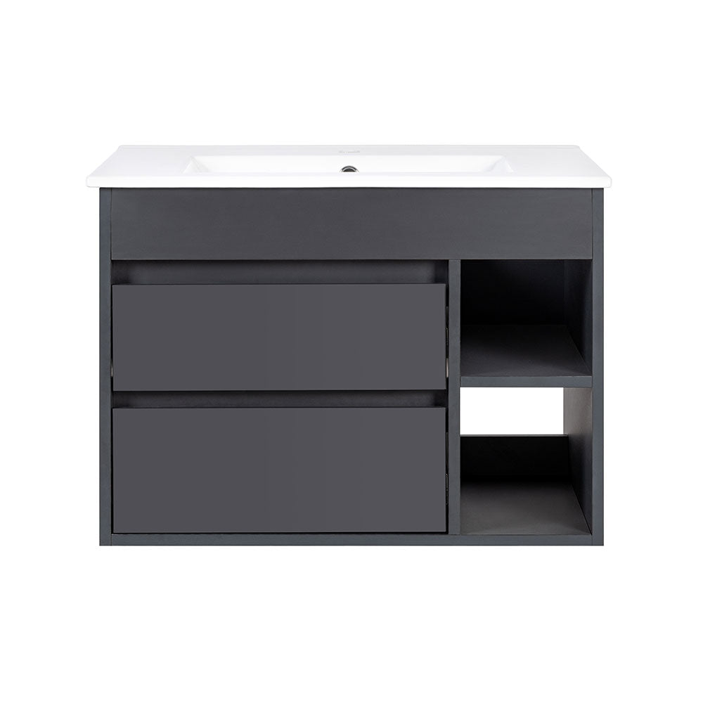 Mueble Vanitorio Paris Dark Grey + Cubierta 70x46x50 cm