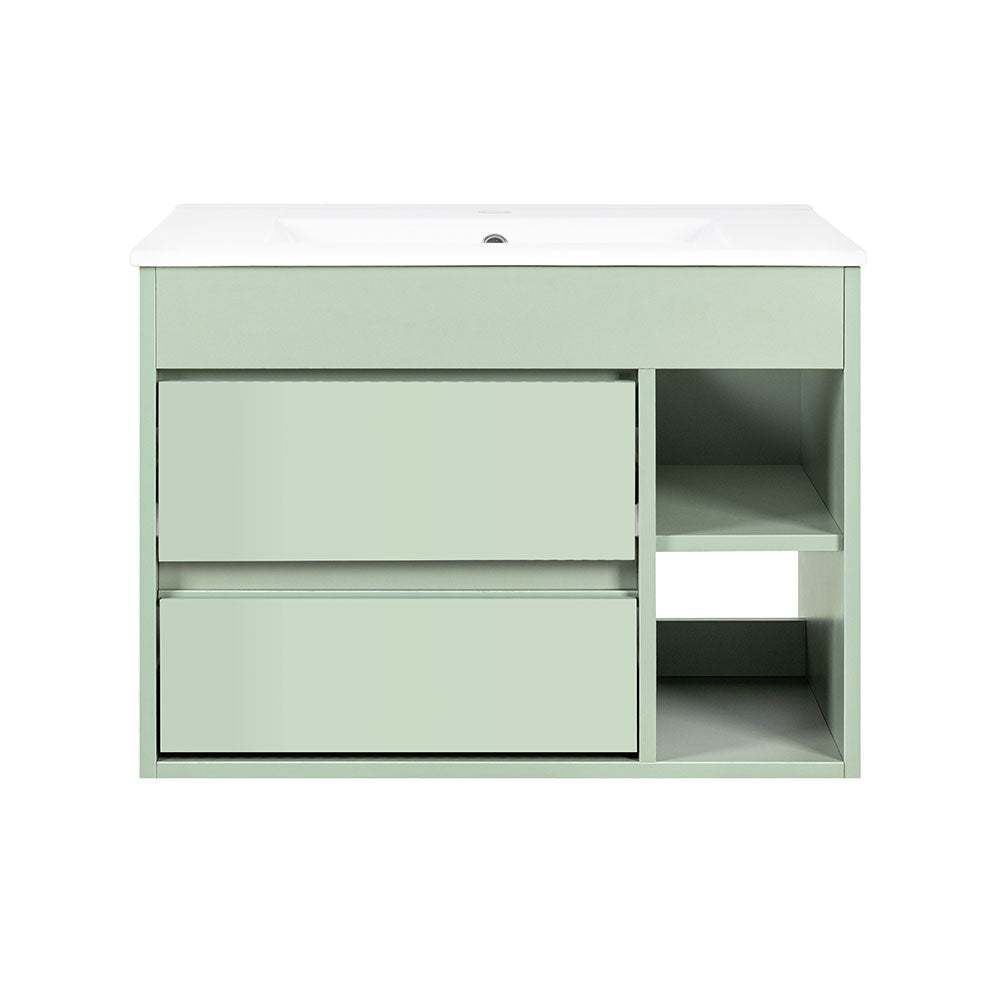 Mueble Vanitorio Paris Sage Green + Cubierta 70x46x50 cm