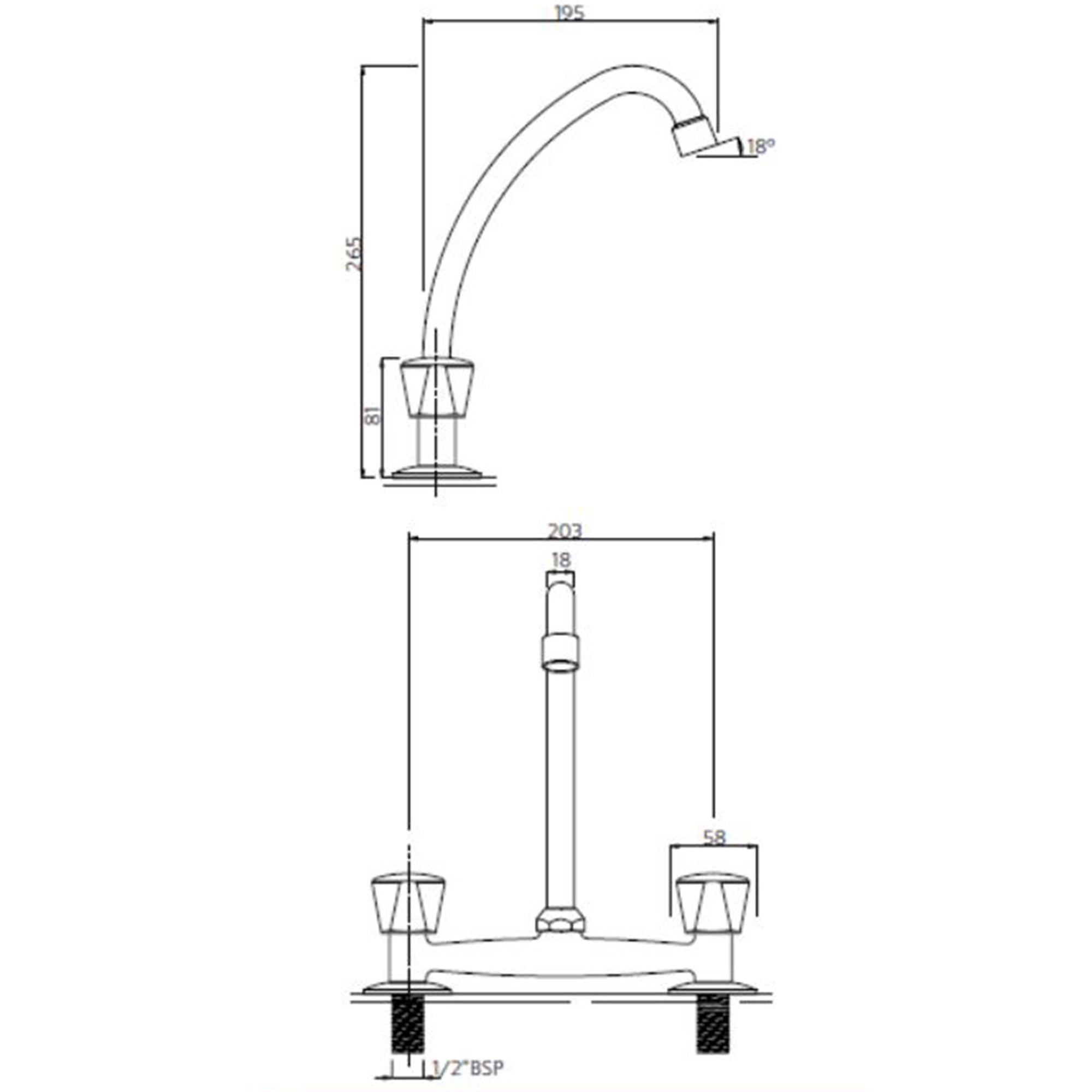 Combinación Lavaplatos 8" Tévere Cromo