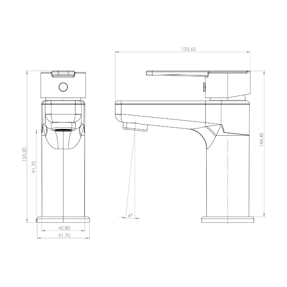 Monomando Lavamanos Alto Dallas Negro Mate