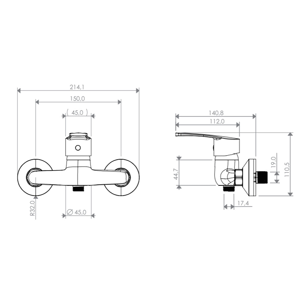 Monomando Ducha Alabama Cromo