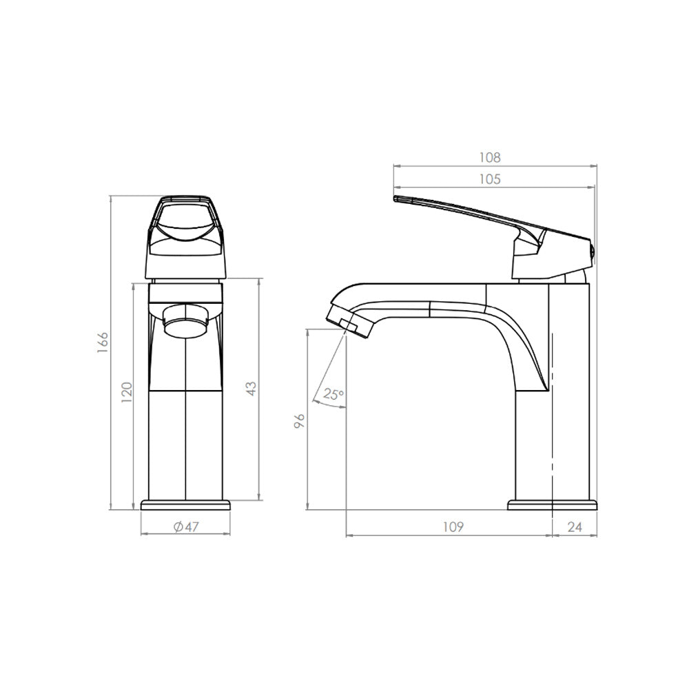 Monomando Lavamanos Belegra Cromo