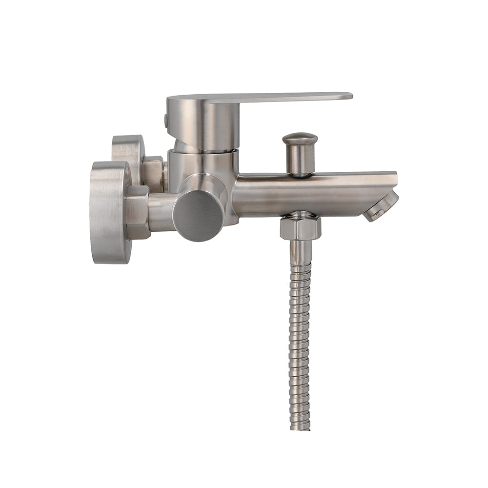 Monomando Tina Ducha Verceli Inox Satinado