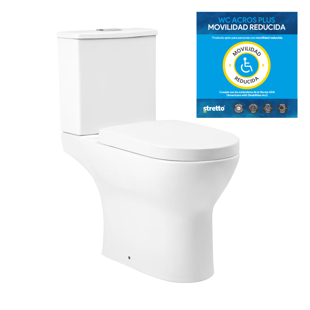 Sanitario WC Two Piece Acros Plus - Salida a Piso (Vertical)