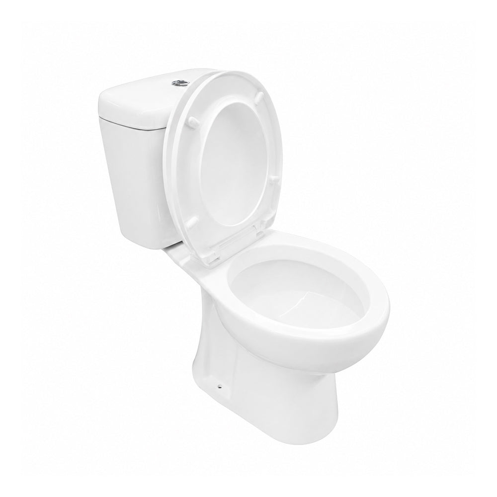 Taza WC Aura con fijaciones y Manguito 30cm - Salida a Piso (Vertical)
