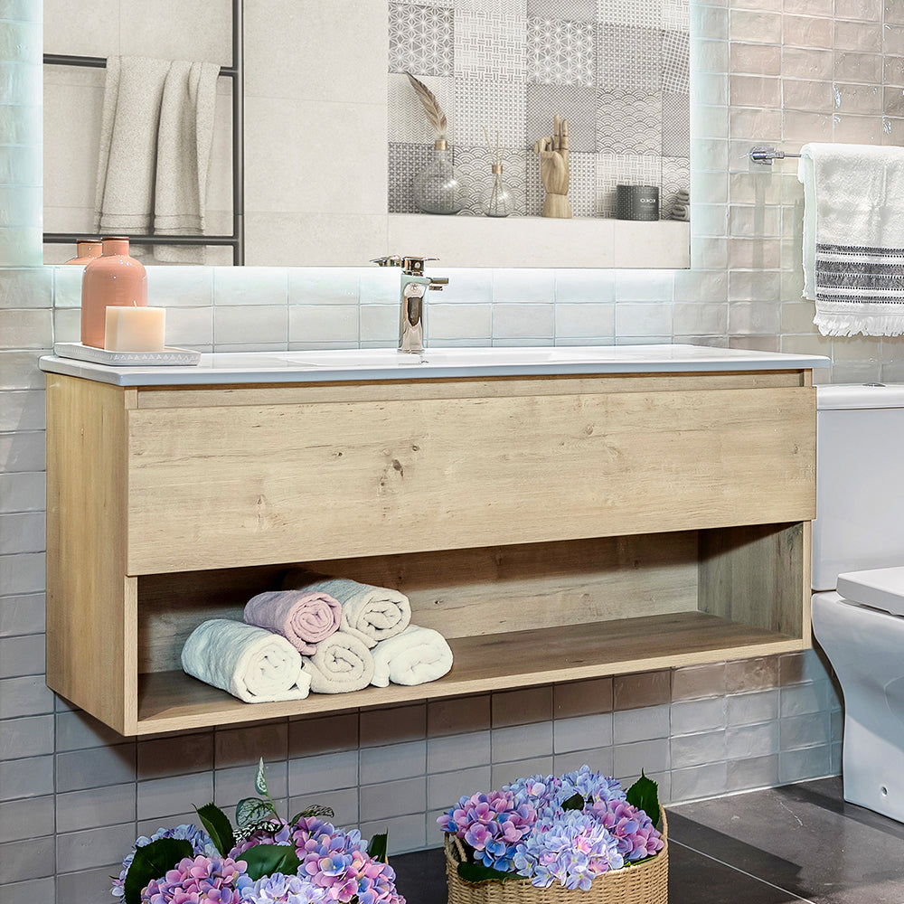 Mueble Vanitorio Completo 70 x 46 cm Belle Nogal