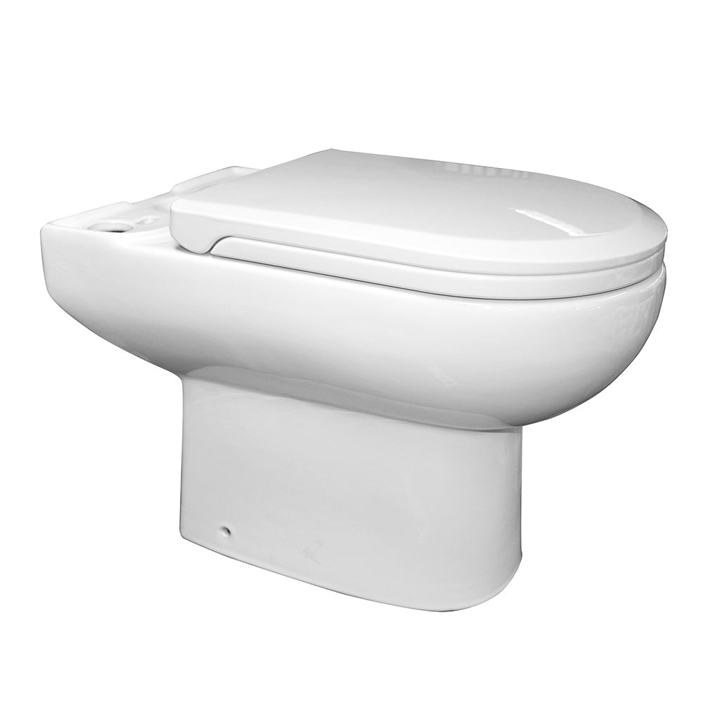 Taza WC Atos con asiento, fijaciones y Manguito 90 mm - Salida a piso (Vertical)