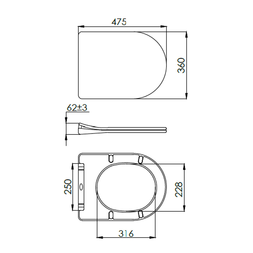 Asiento y Tapa Urea para WC Petros