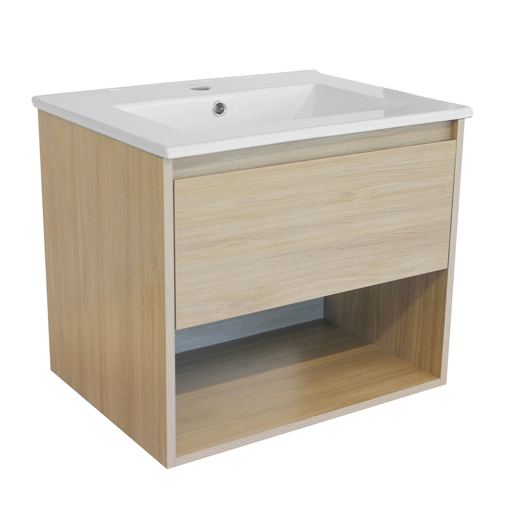 Mueble Vanitorio Zoé Acácia + Cubierta 90x46x50 cm