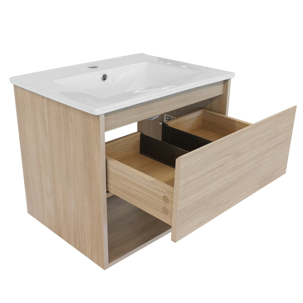 Mueble Vanitorio Zoé Acácia + Cubierta 90x46x50 cm