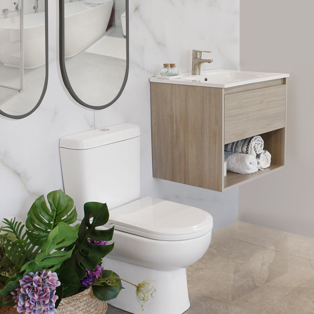 Mueble Vanitorio Zoé Acácia + Cubierta 100x46x50 cm