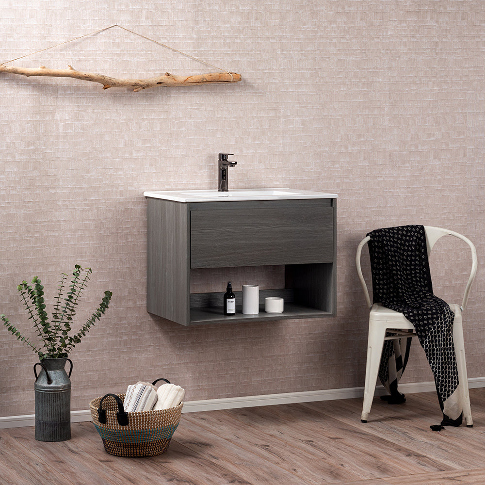 Mueble Vanitorio Zoé Ulmo + Cubierta 60x46x50 cm