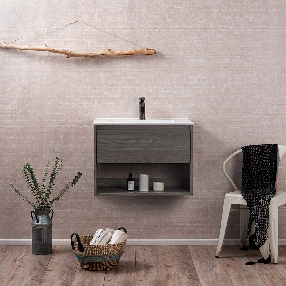 Mueble Vanitorio Zoé Ulmo + Cubierta 60x46x50 cm