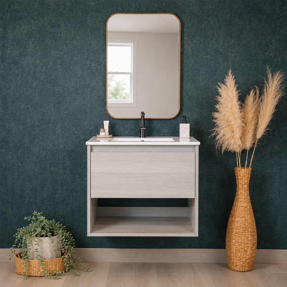 Mueble Vanitorio Zoé Albayalde + Cubierta 90x46x50 cm