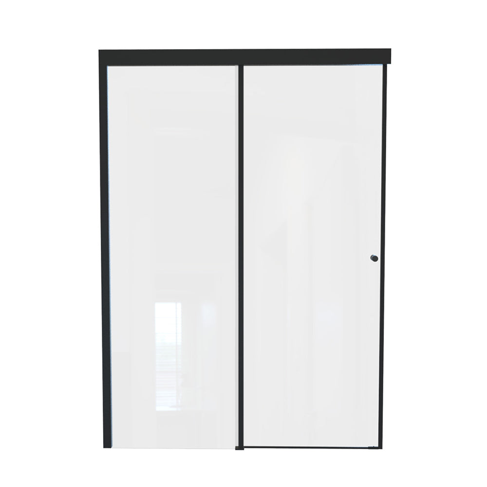 Mampara Corredera Hera 150x185 cm Negro Mate Ajustable ±3 cm