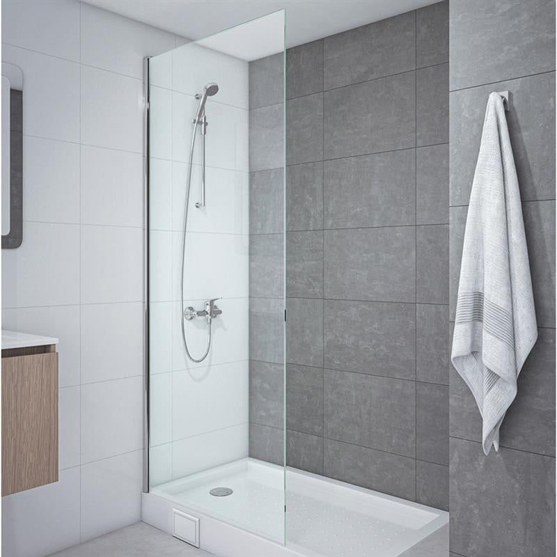 Mampara Fija 80x185 cm Ajustable ±1 cm Cromado