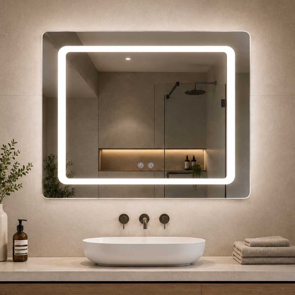 Espejo Led Desempañante 90x70 cm