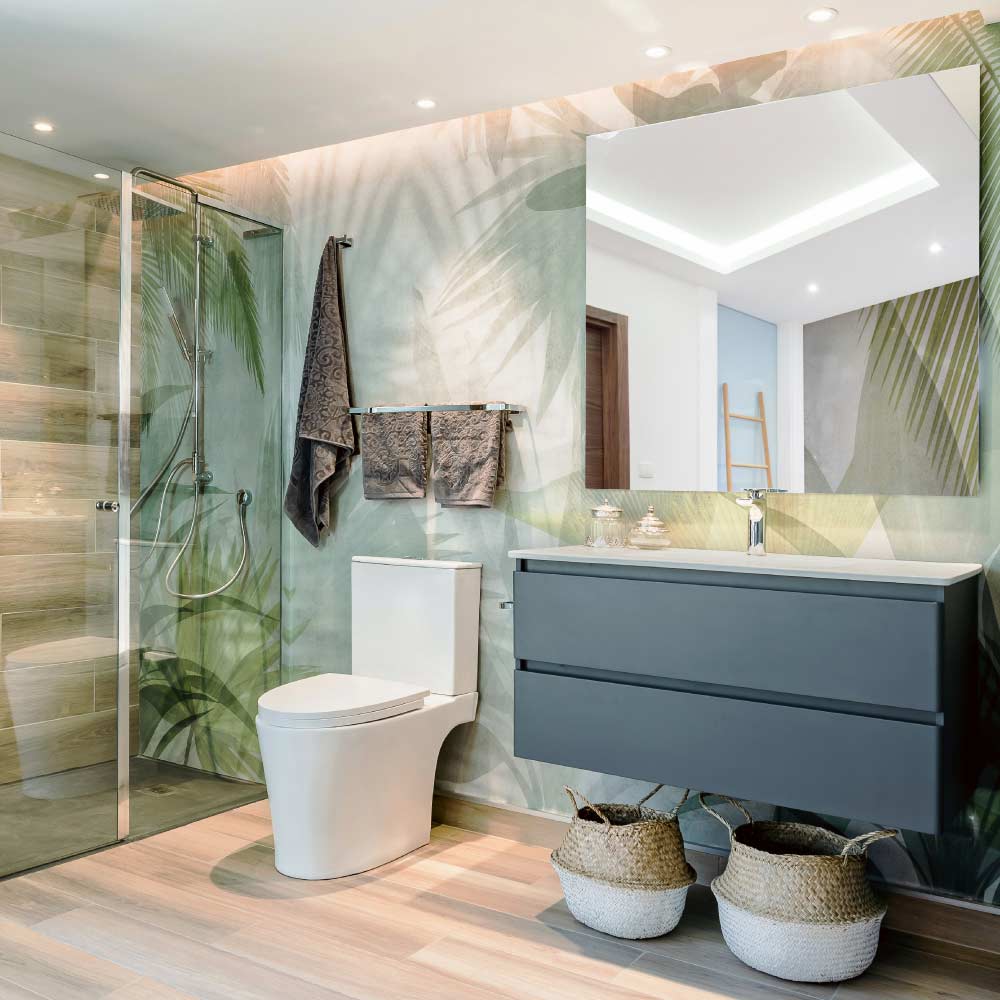Espejo Rectangular 130x100 cm + Fijación con listón de madera