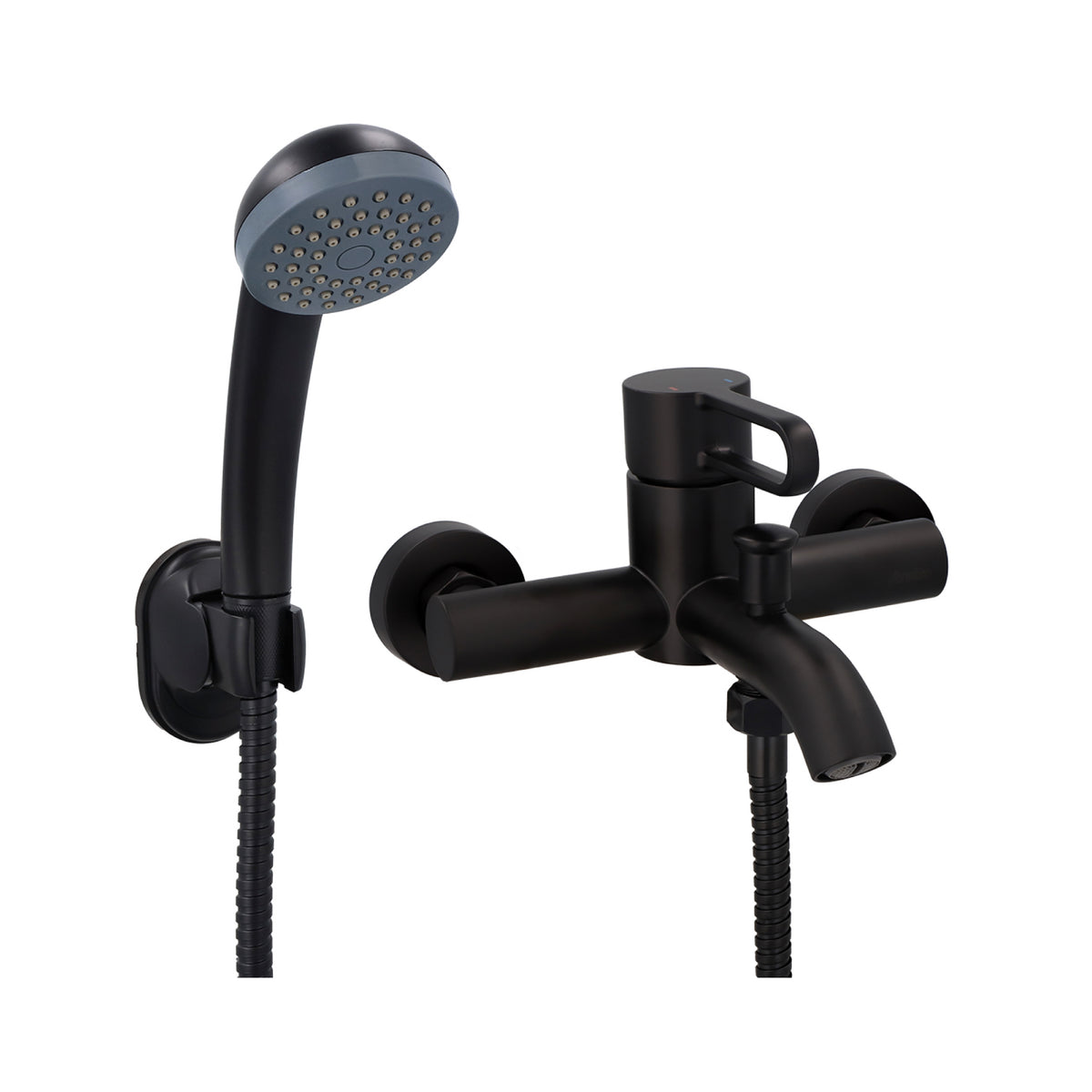 Monomando Tina Ducha Rizzo Negro Mate