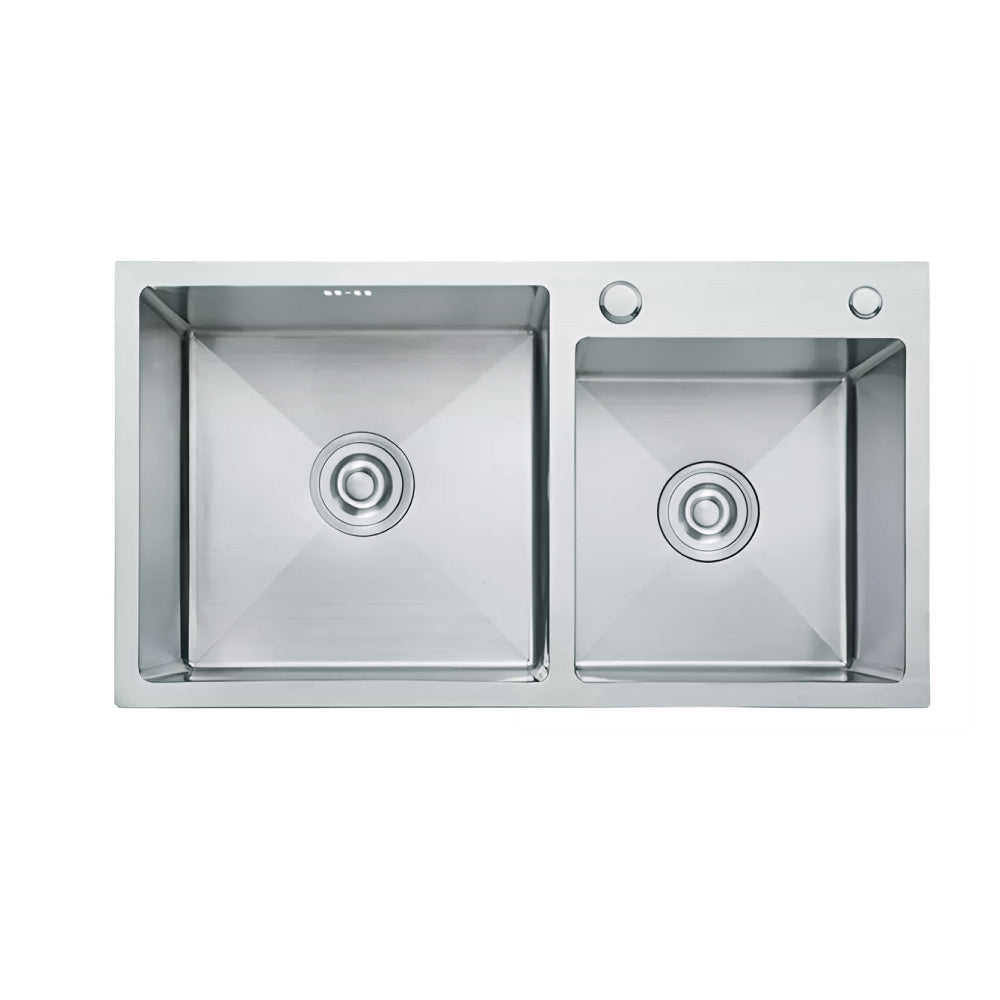 Lavaplatos Doble Empotrado 78x43 Aramis Cromo