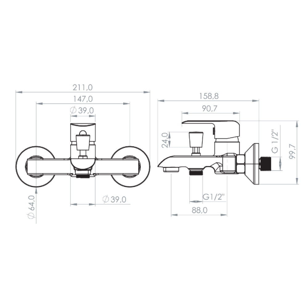 Monomando Tina Ducha Priego Cromo