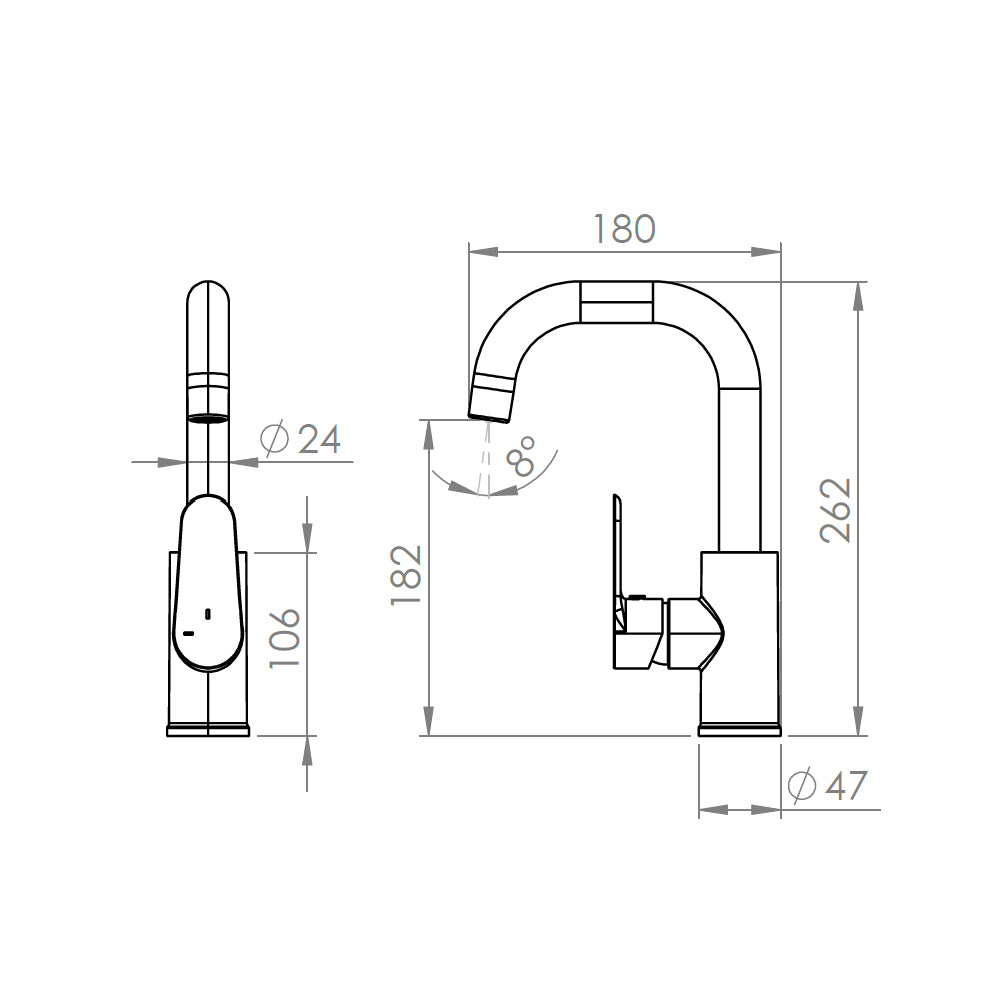 Monomando Lavamanos Valenza Cromo