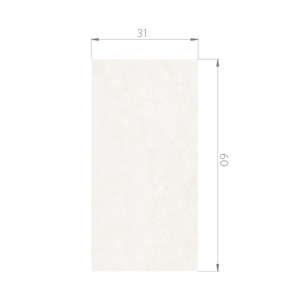 SALDO - T147C6 - 000010 NAPOLI WHITE Ceramica Piso Mate 31x60