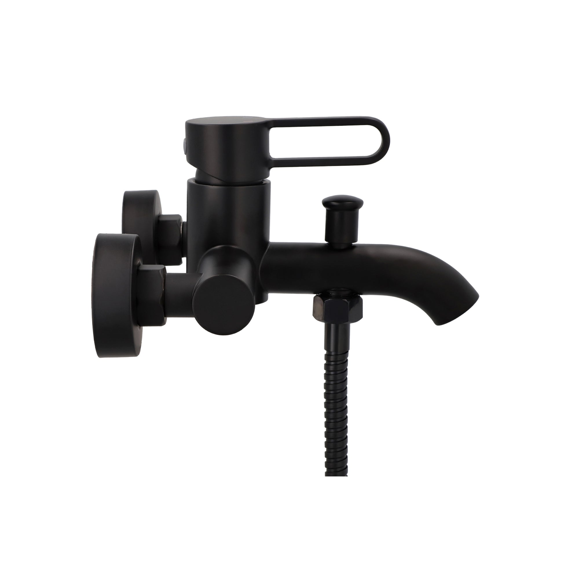 Monomando Tina Ducha Rizzo Negro Mate