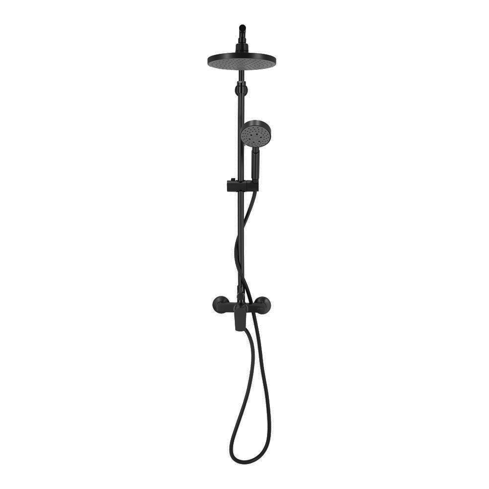 Pack Baño Baeza | Mampara 80x80 + Receptáculo + Columna Ducha Negro Mate