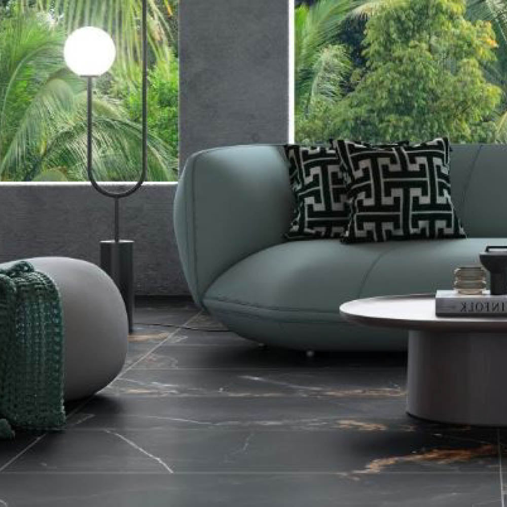 Porcelanato - Gran Eltz Nero Satini Acetinado 62x122 RT