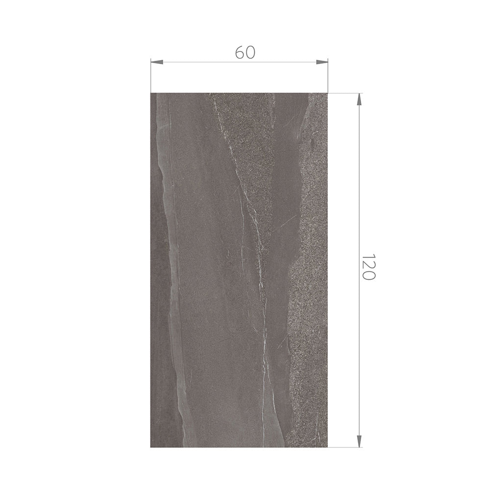 Gres - Glacier Charcoal Matt 60x120 Rectificado