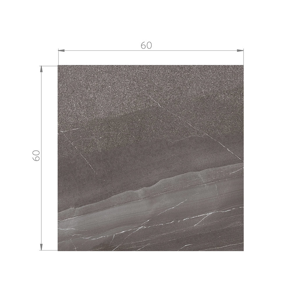 Gres - Glacier Charcoal Matt 60x60 Rectificado