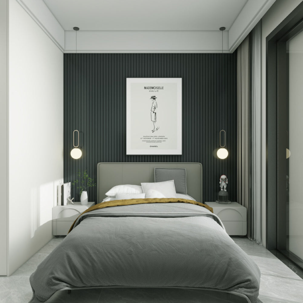 Wall Panel Grey 280x12.2x1,2 cm