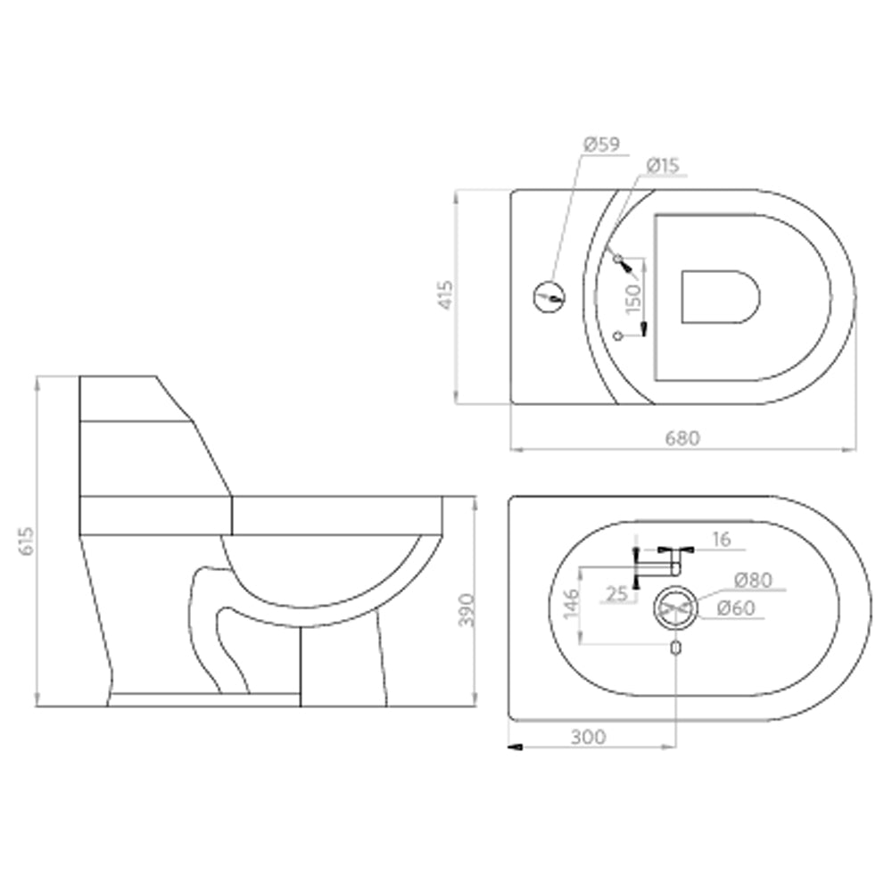 Pack Baño Murcia | Sanitario + Columna Ducha