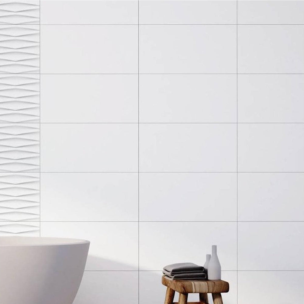 SALDO - T2025318 - 25400 SNOW BRILLO Ceramica Muro Blanco 25x40