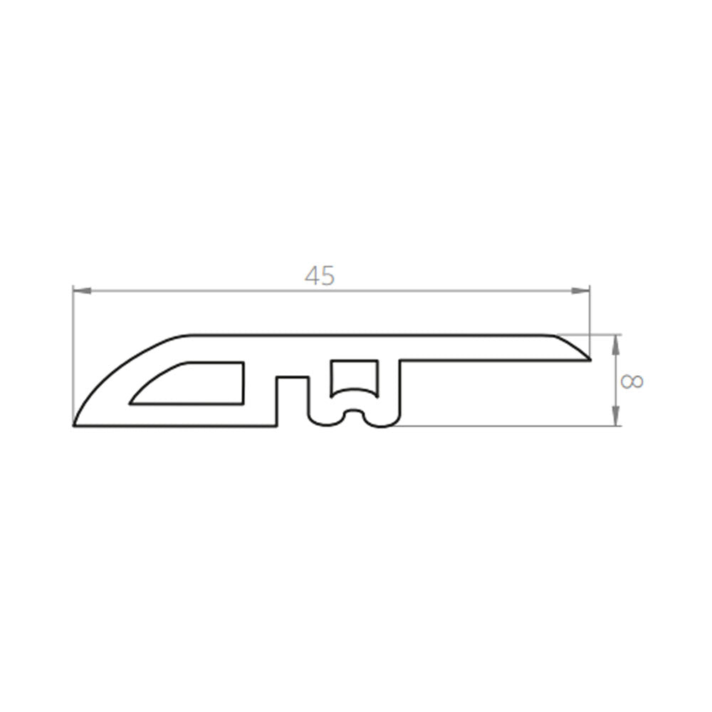 Cubrejunta Compensación Nórdico Caramelo 2400x45x8mm
