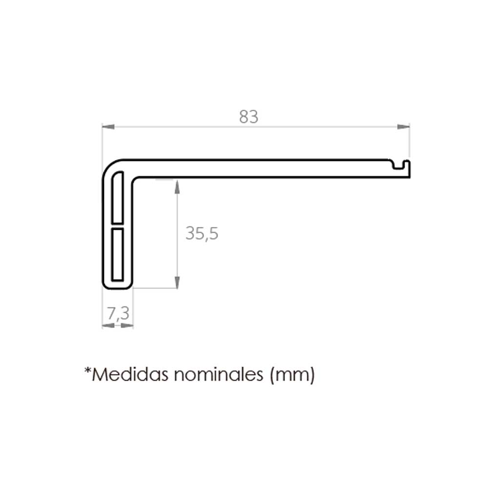 SPC Nariz de Grada Nórdico Caramelo 2400x83x35.5mm