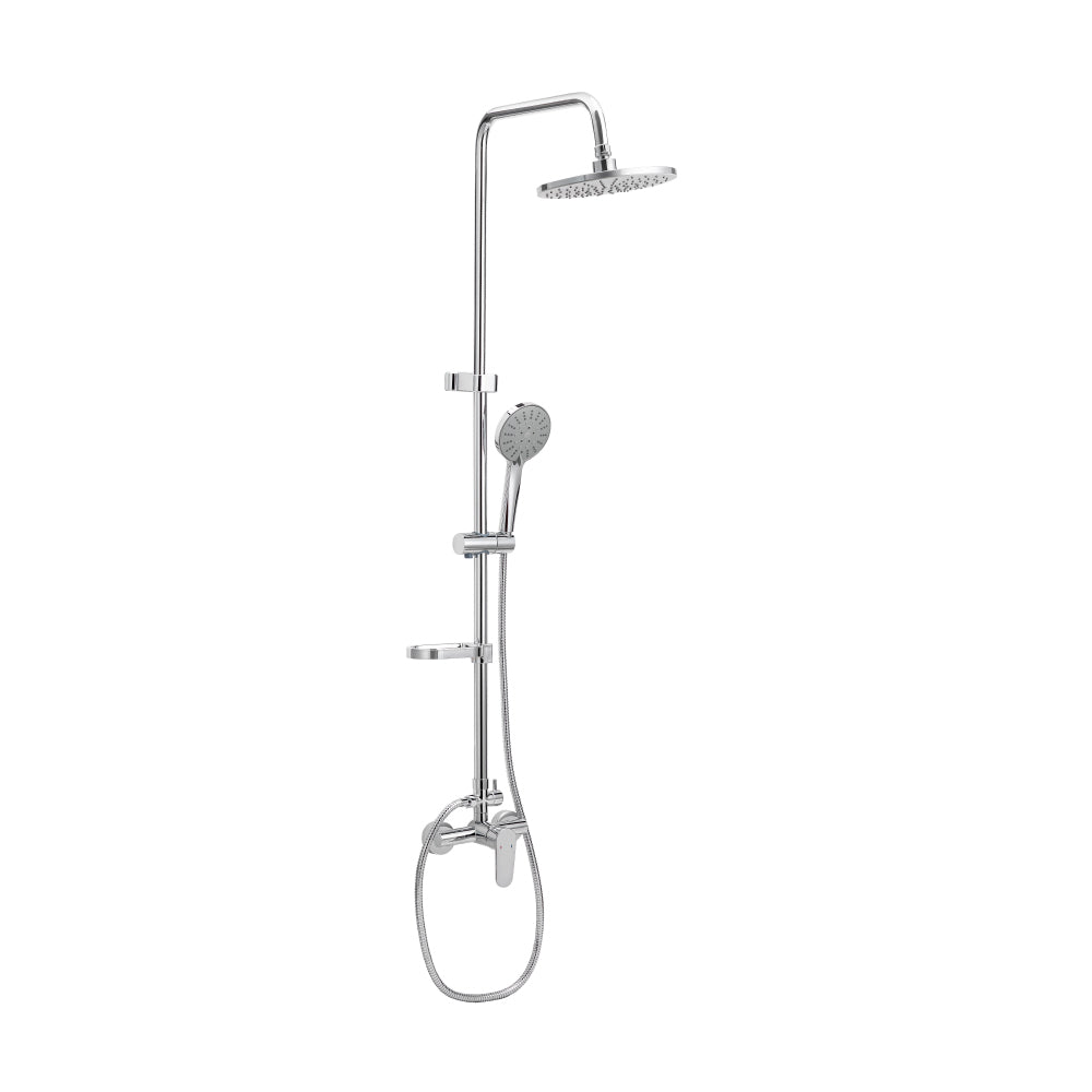 Pack Baño Villarta | Mampara + Receptáculo + Columna Ducha Cromo
